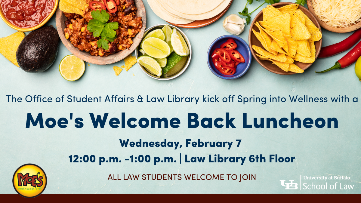 UB Events Calendar - Spring into Wellness: OSA & Law Library: Welcome Back  Lunch