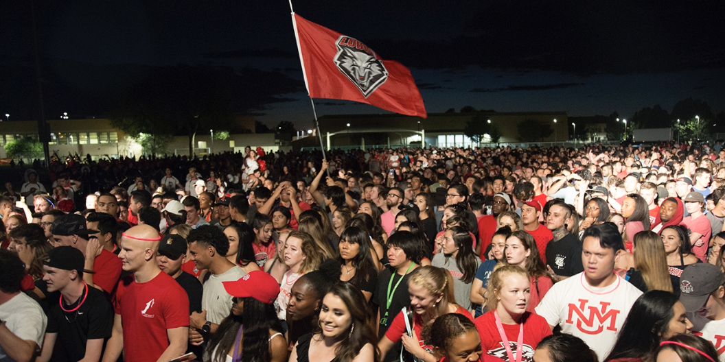 Red Rally Crowd Student Activities - Red Rally Bonfire and Pep Rally