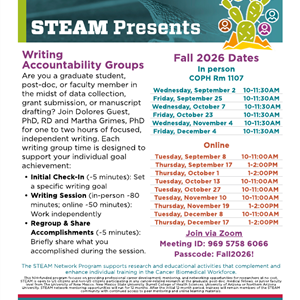Image for: STEAM Presents: In person - Writing Accountability Groups