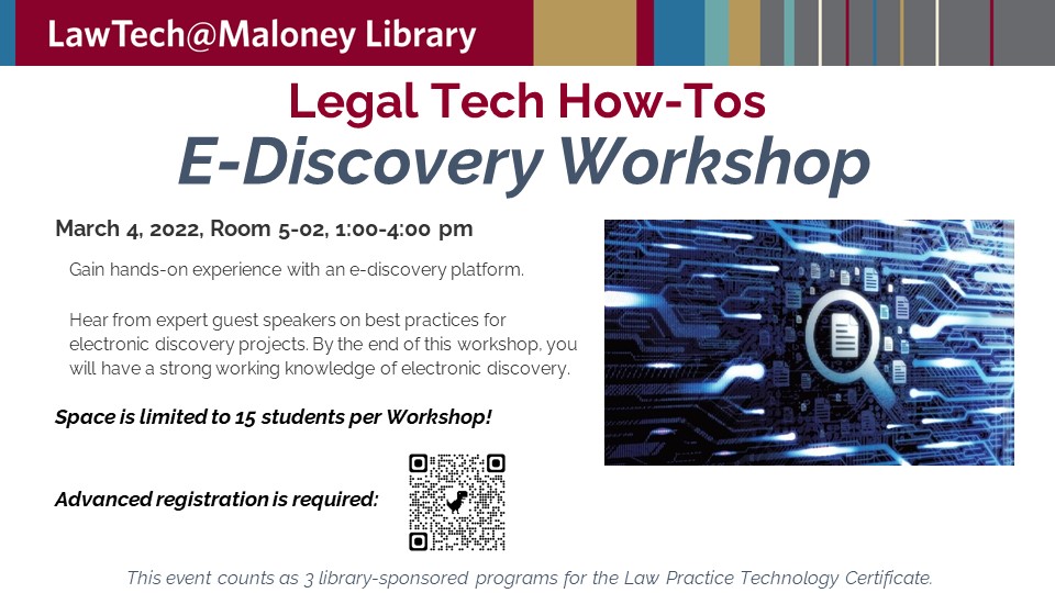Fordham Academic Calendar Spring 2022 Fordham University School Of Law - Legal Tech How-To's: E-Discovery Workshop