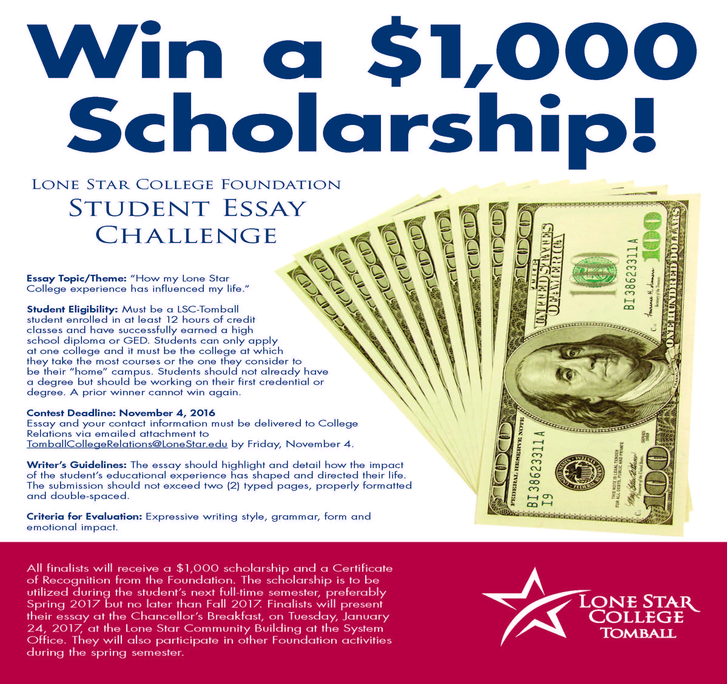 lsc tomball foundation essay contest essay contests college students