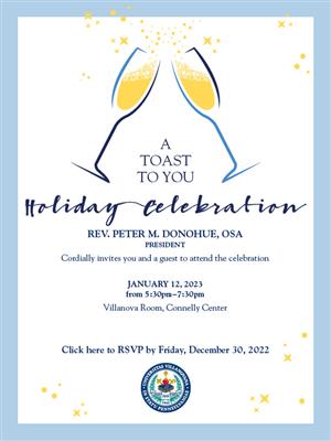 Villanova University Calendar Faculty Holiday Celebration