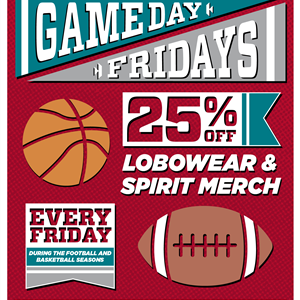 Image for: Game Day Fridays Sale - UNM Bookstores 
