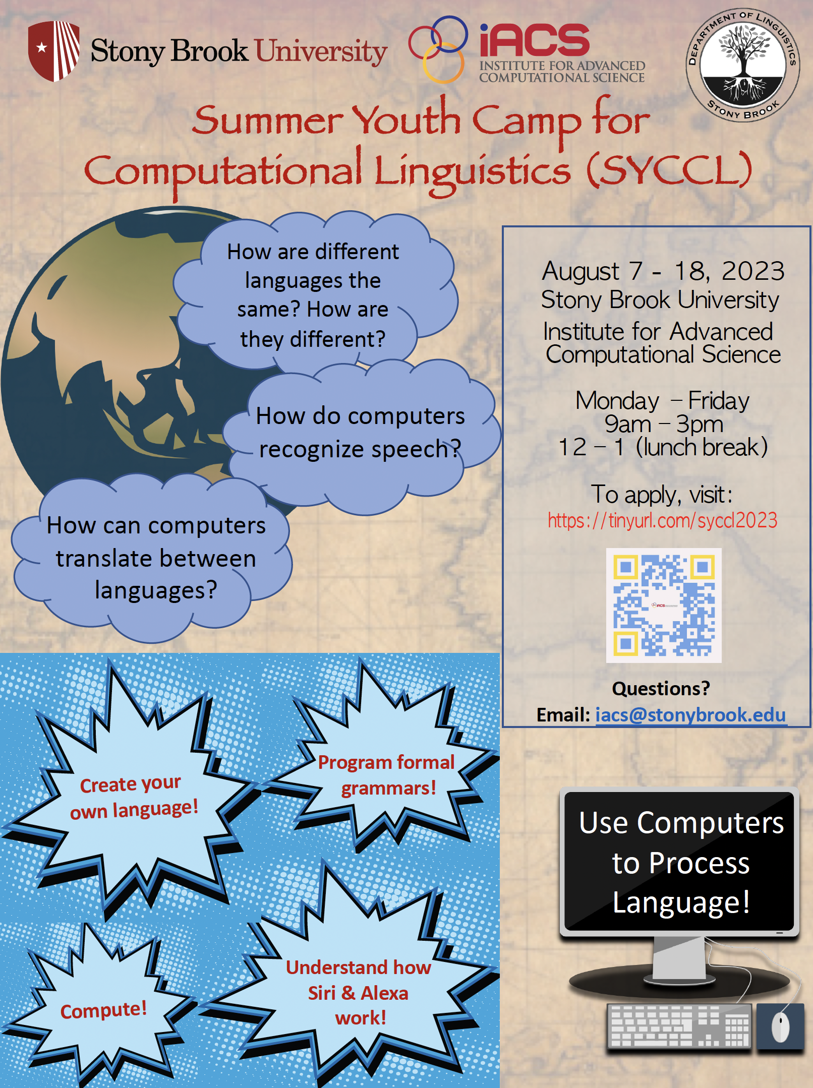 Institute for Advanced Computational Science - SUMMER YOUTH CAMP 