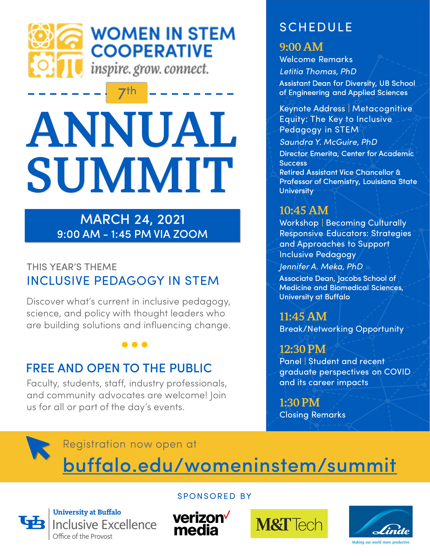 UB Events Calendar - Women in STEM Annual Summit - Inclusive Pedagogy in  STEM