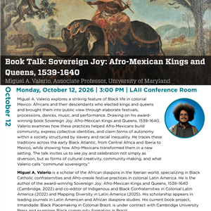 Image for: Book Talk: Sovereign Joy: Afro-Mexican Kings and Queens, 1539-1640.