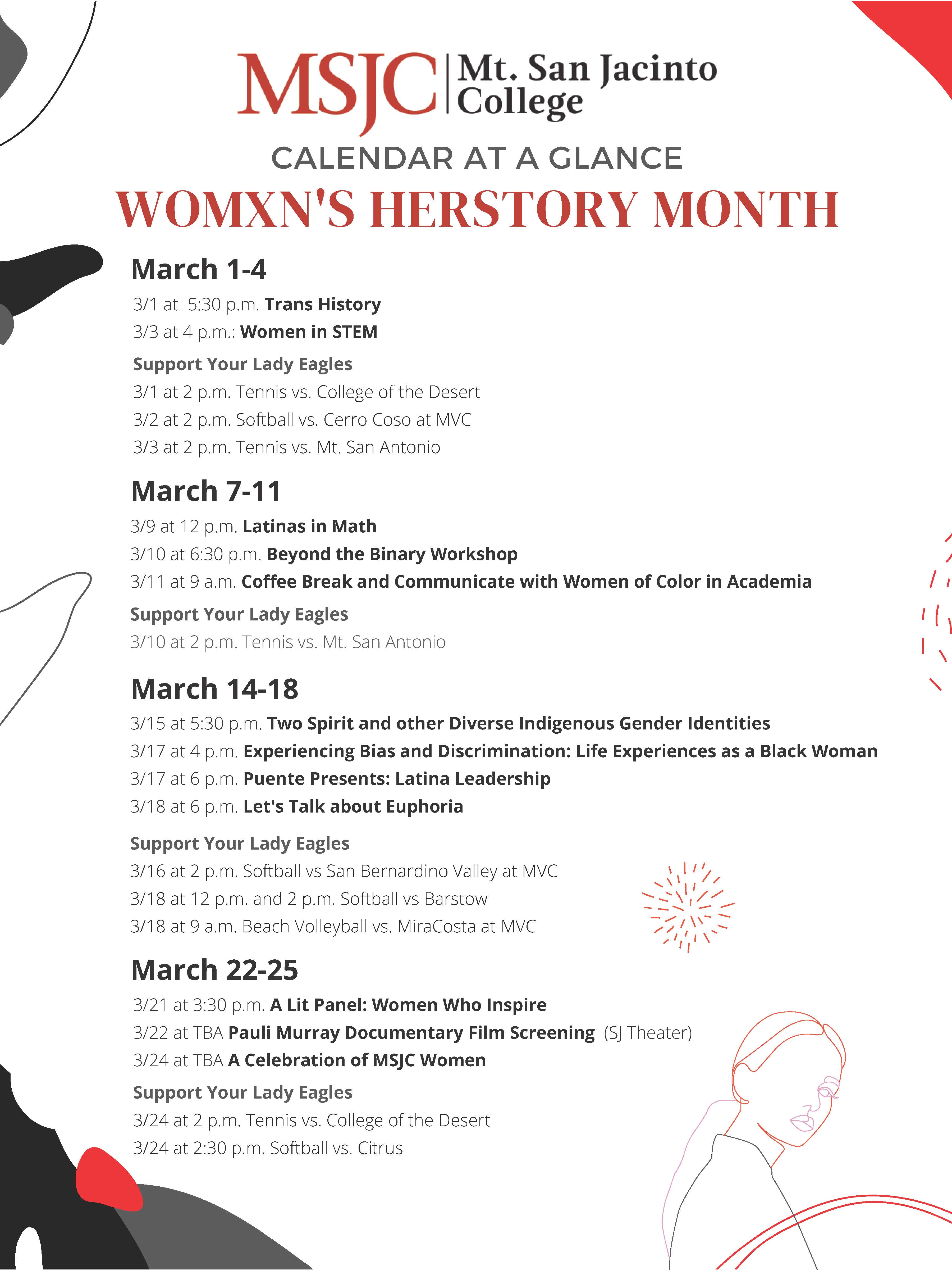 Women's Herstory Month events 2022