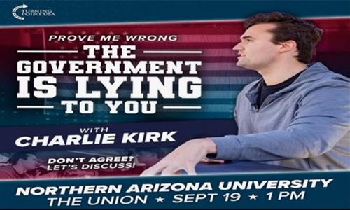 NAU Events - Charlie Kirk- Prove Me Wrong Table