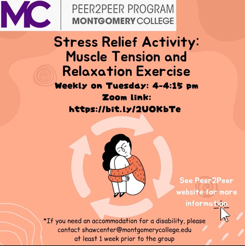Rockville Campus Stress Relief Activity Muscle Tension And Relaxation Exercise