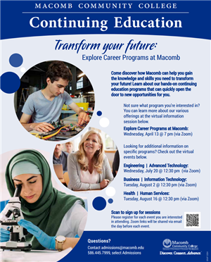 Macomb Community College Winter 2023 Calendar Macomb Community College - Summary