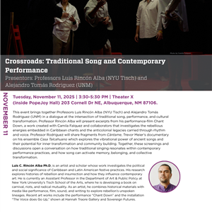 Image for: Crossroads: Traditional Song and Contemporary Performance: Professors Luis Rincón Alba and Alejandro Tomás Rodriguez