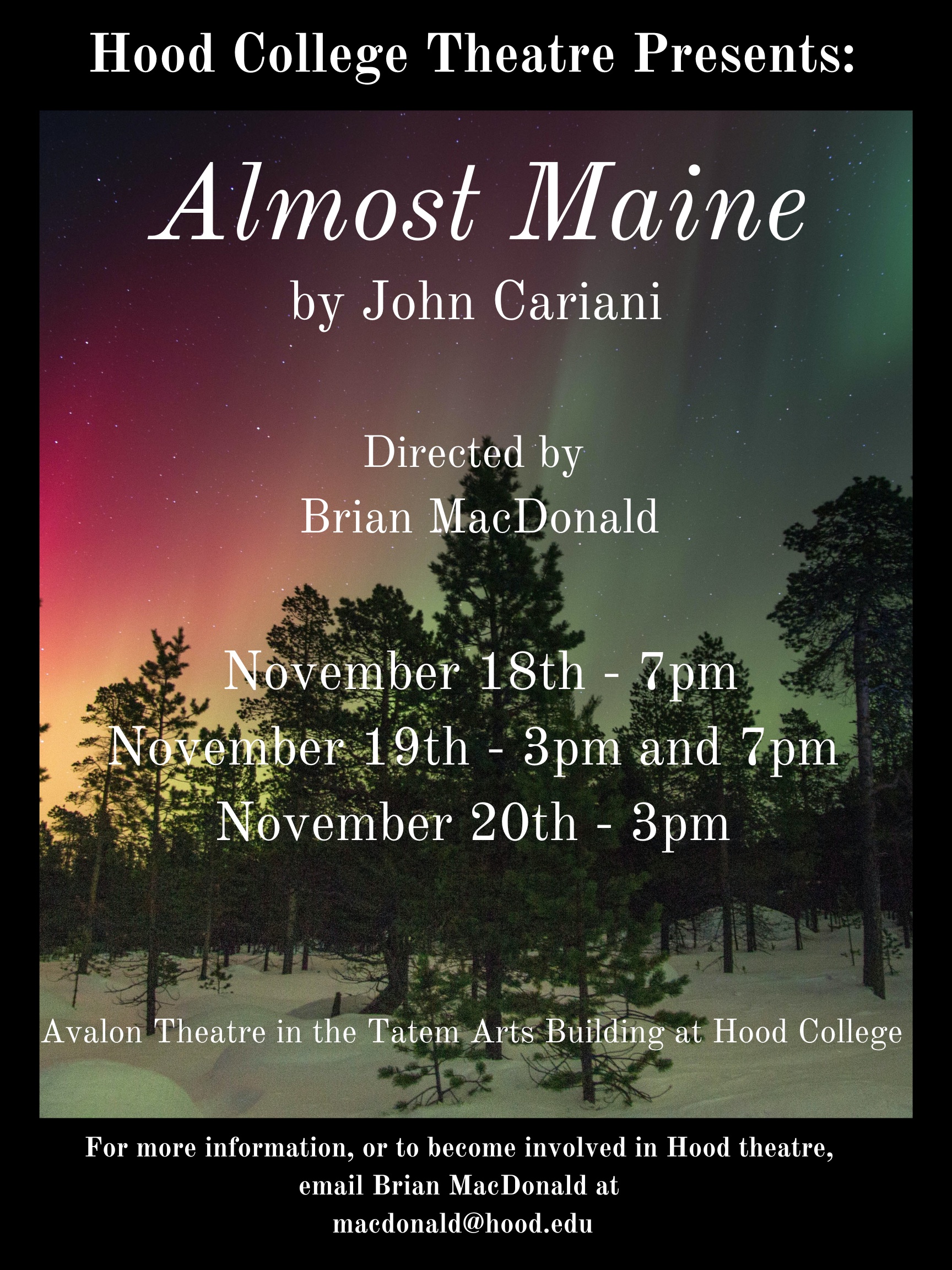 Hood College Calendar - Hood College Theatre: Almost Maine