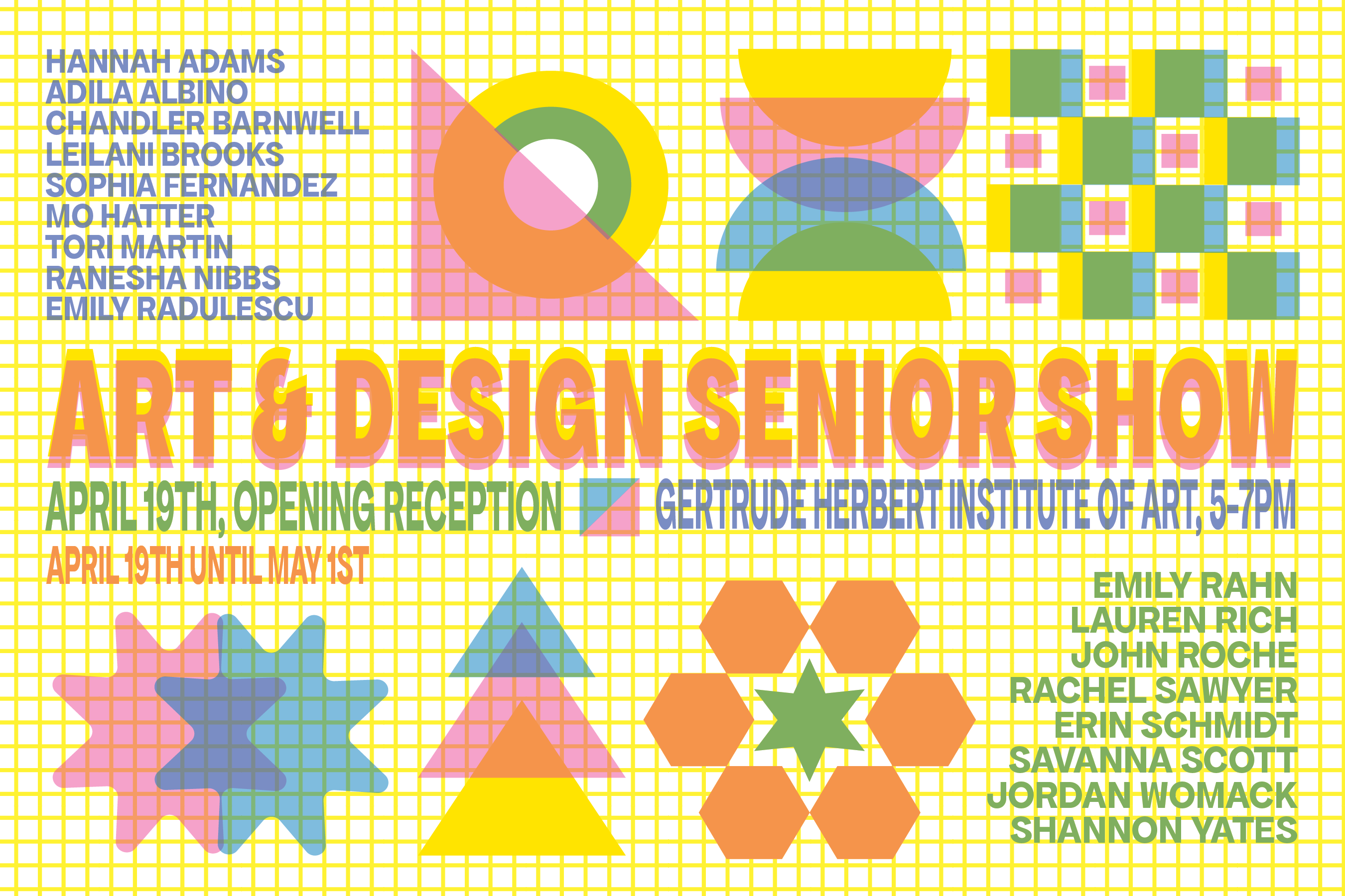 Event Calendar - Opening Reception of the Art and Design Senior Show: 2024