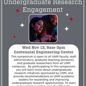 Image for: UNM Educator Symposium on Undergraduate Research Engagement