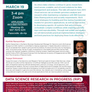 Image for: Data Science Research-in-Progress (RiP): Accelerating Genomics Analysis and Agentic AI Approaches with AWS