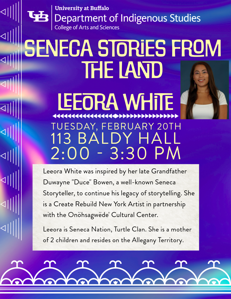 UB Events Calendar - Seneca Stories from the Land