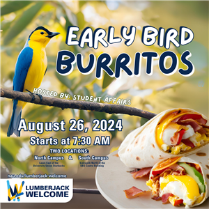 NAU Events Early Bird Burritos NAU Events Early Bird Burritos