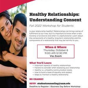 Image for: Healthy Relationships: Understanding Consent Workshop for Students