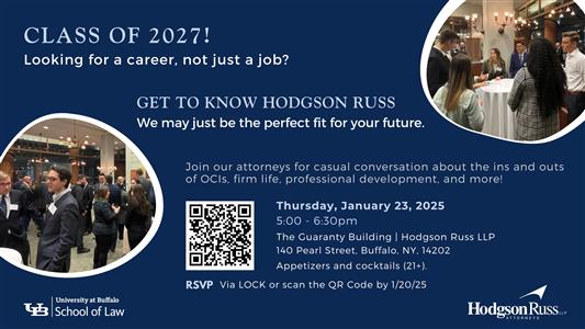 UB Events Calendar Hodgson Russ LLP 1L Reception