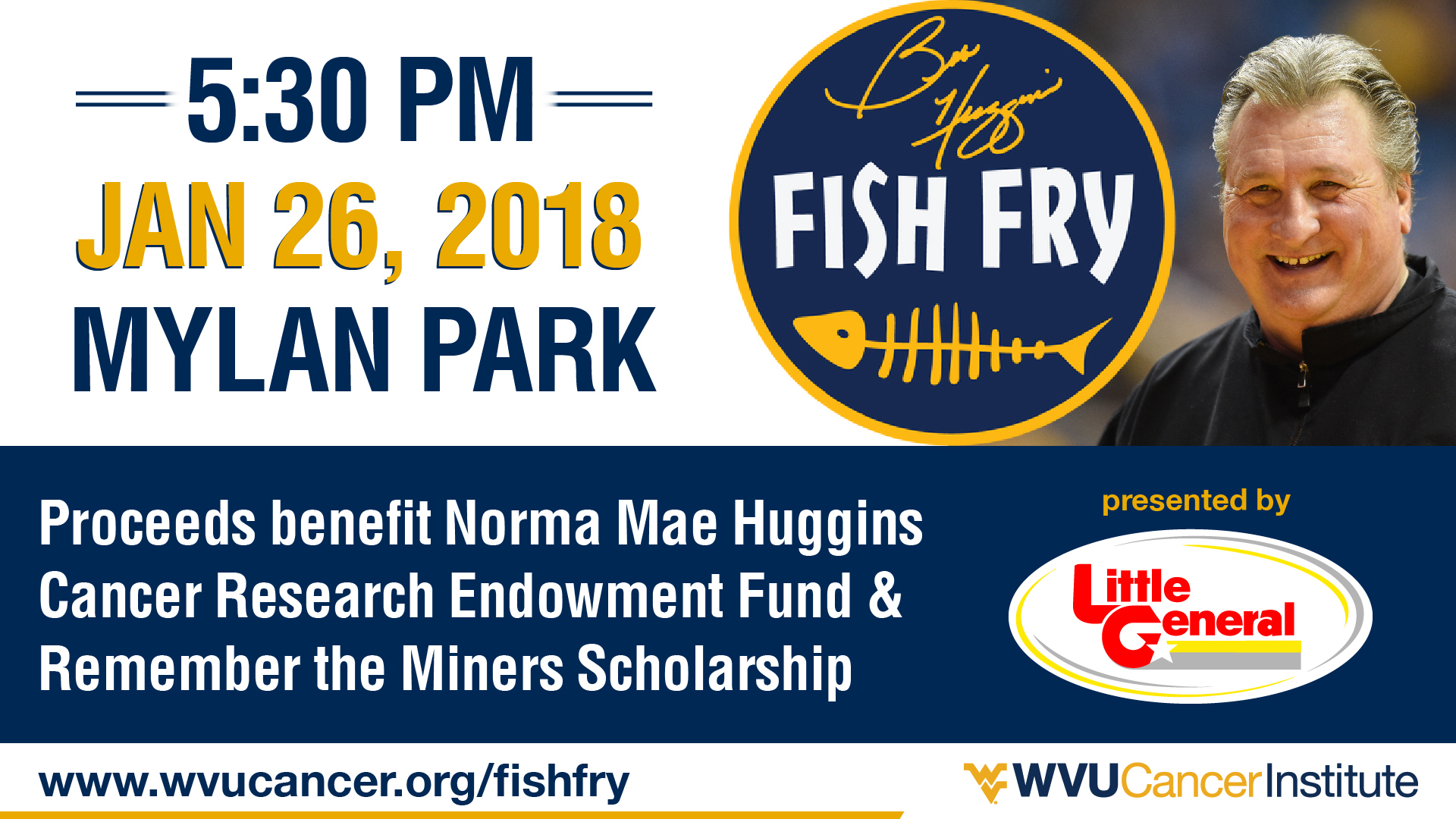 Bob Huggins Fish Fry Fundraiser WVU Cancer Institute