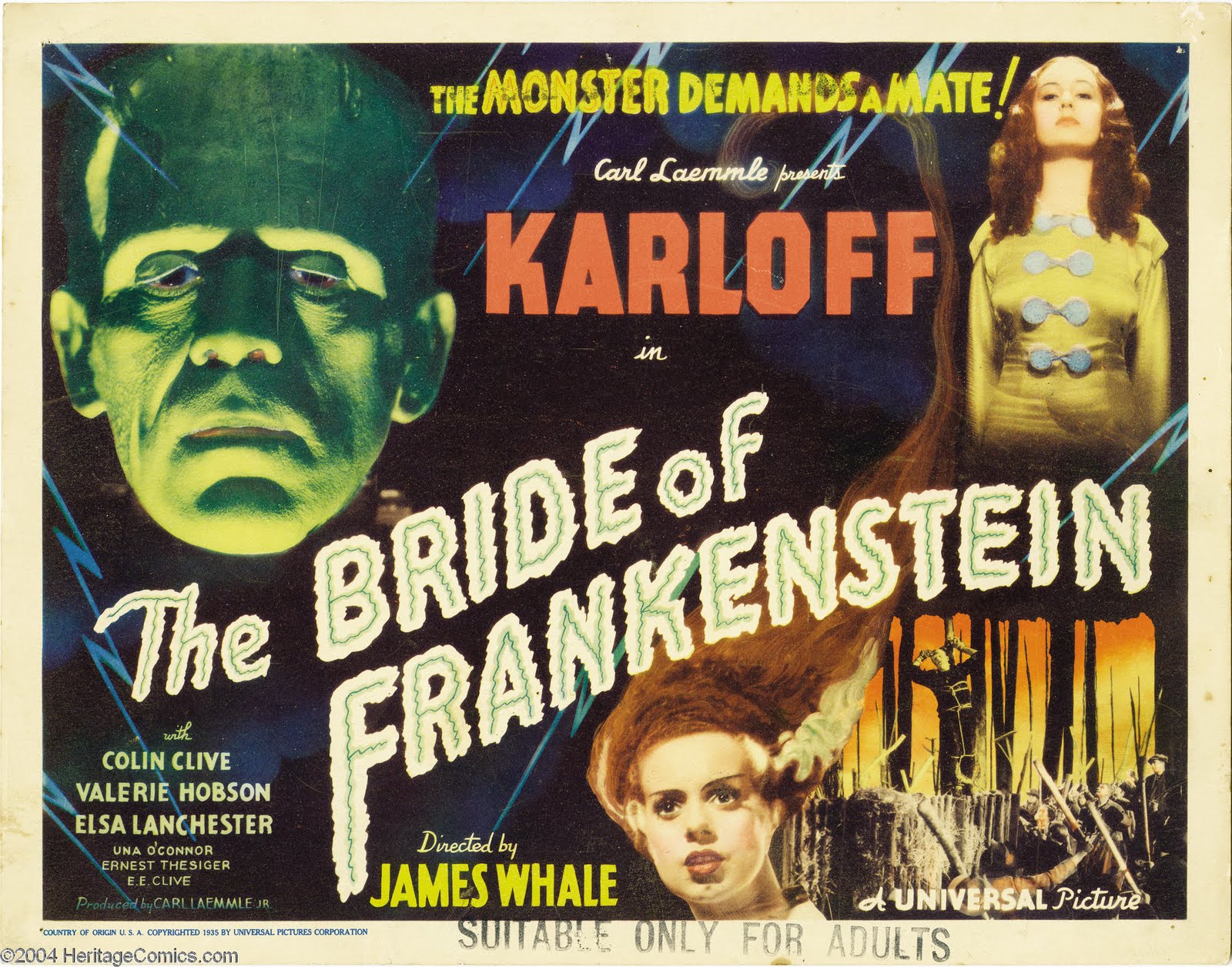 The Bride of Frankenstein Karloff Movie Poster FRIDGE MAGNET horror spooky  Collectibles & Art Collectibles SY4413420