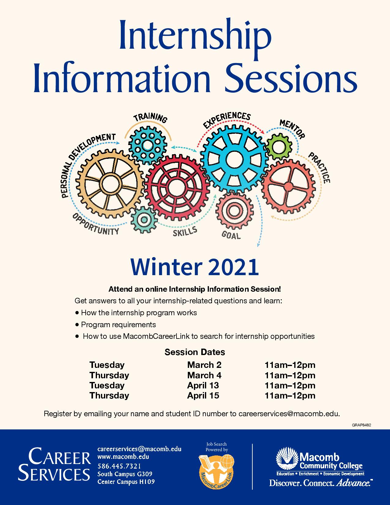 Macomb Community College Winter 2022 Calendar Macomb Community College - Winter 2021 Online Internship Information Session