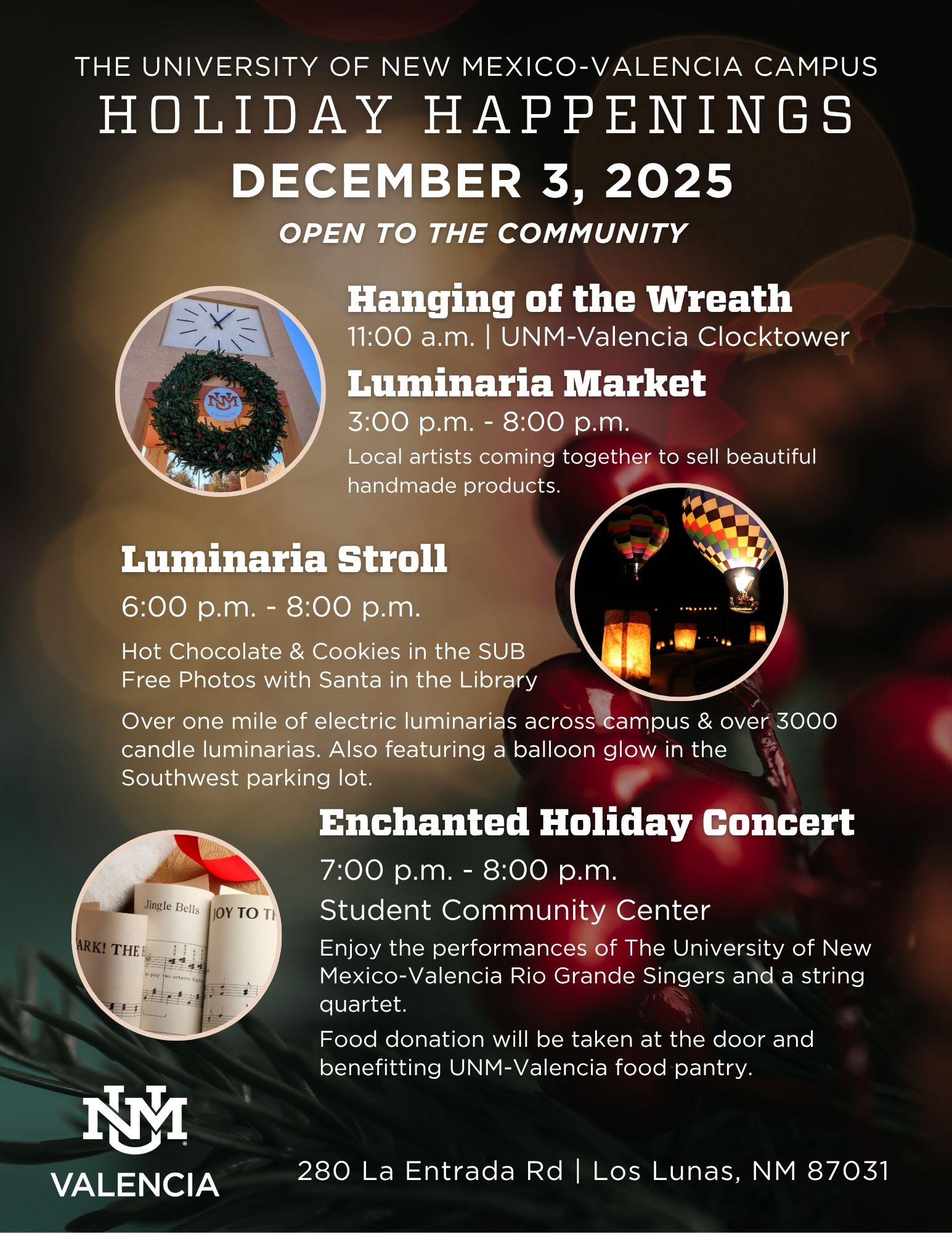 UNM Events Calendar - Holiday Happenings, image size:1545x2000
