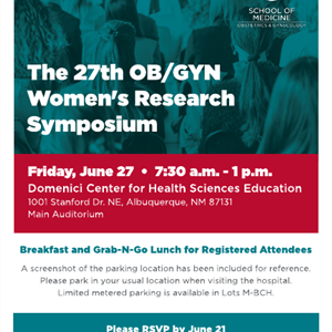 Image for: 27th Annual Ob/Gyn Women's Research Symposium