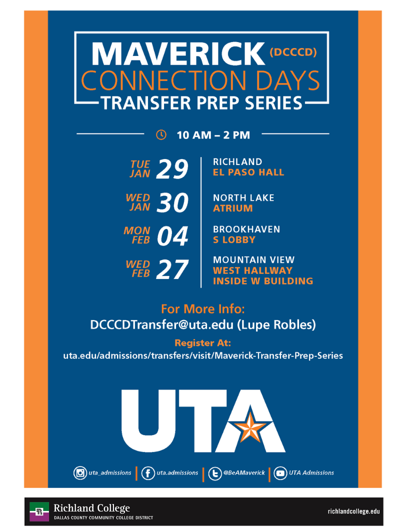 Uta Academic Calendar 2022 Richland Campus - Uta Maverick Connection Day