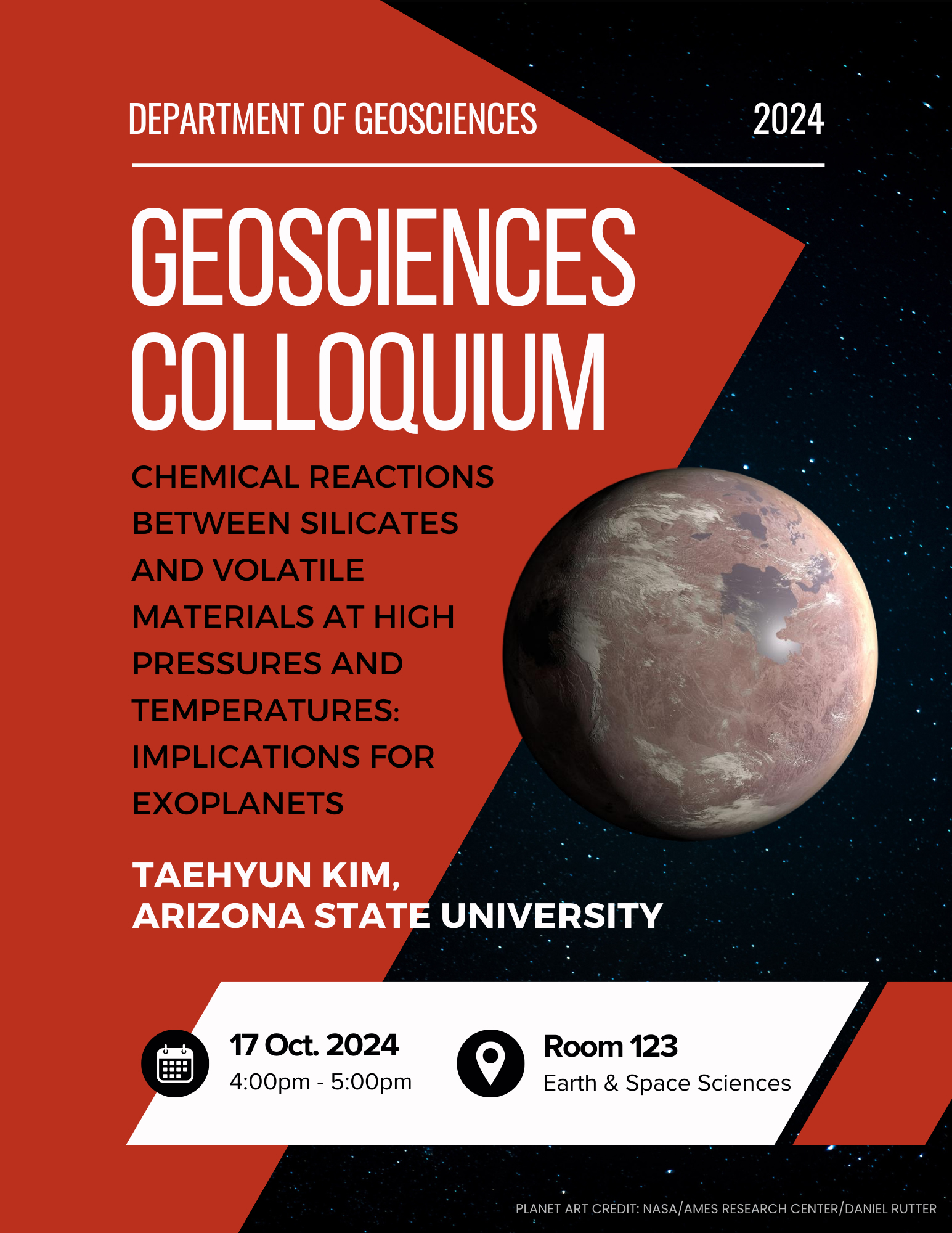 College of Arts and Sciences - Geosciences Colloquium: Chemical 
