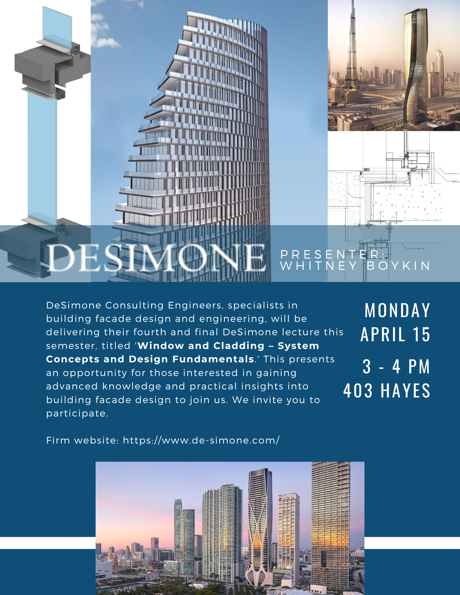 UB Events Calendar - DeSimone Facade Lecture Series: Window and Cladding
