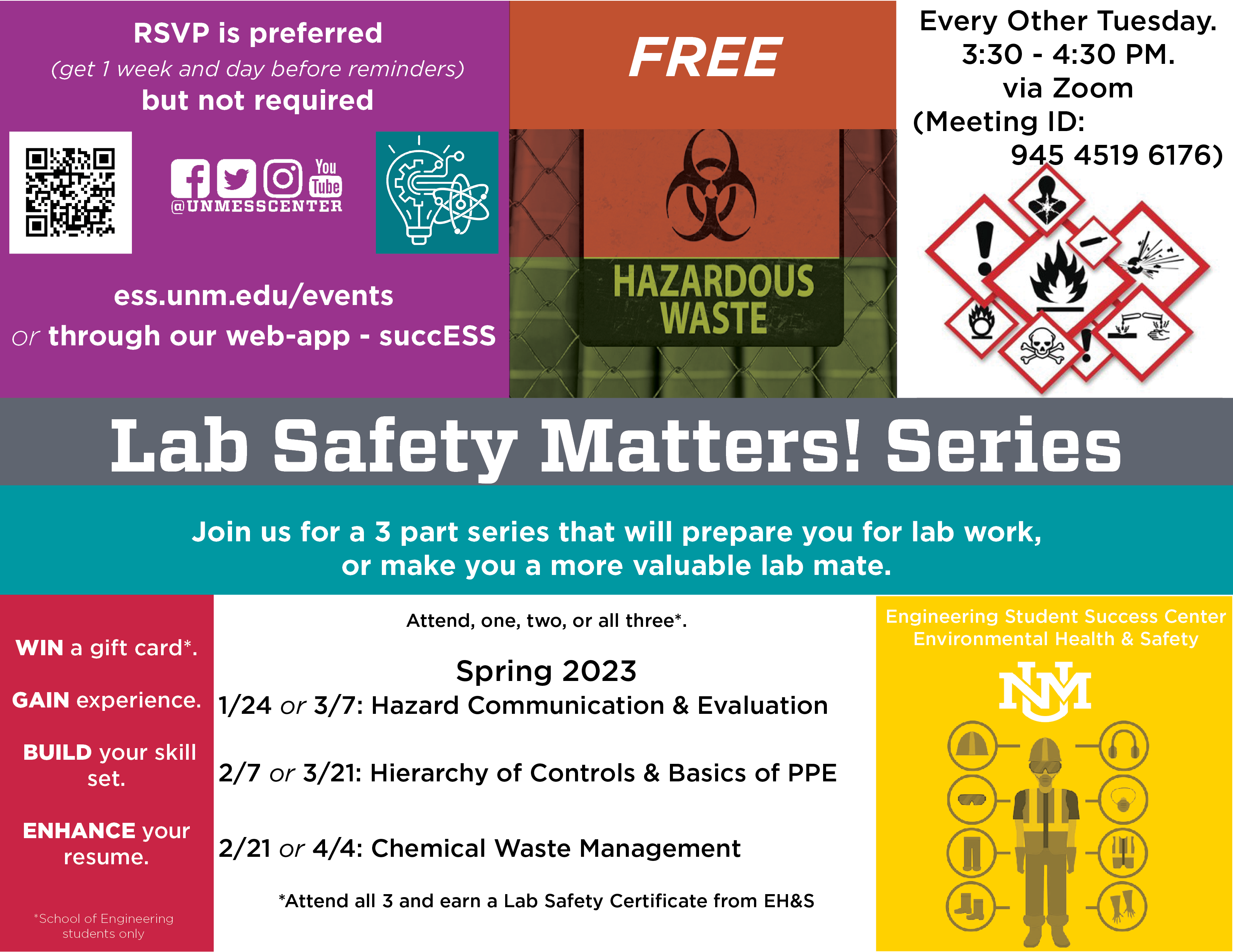 UNM Events Calendar Lab Safety Series Part 1 Hazard Communication