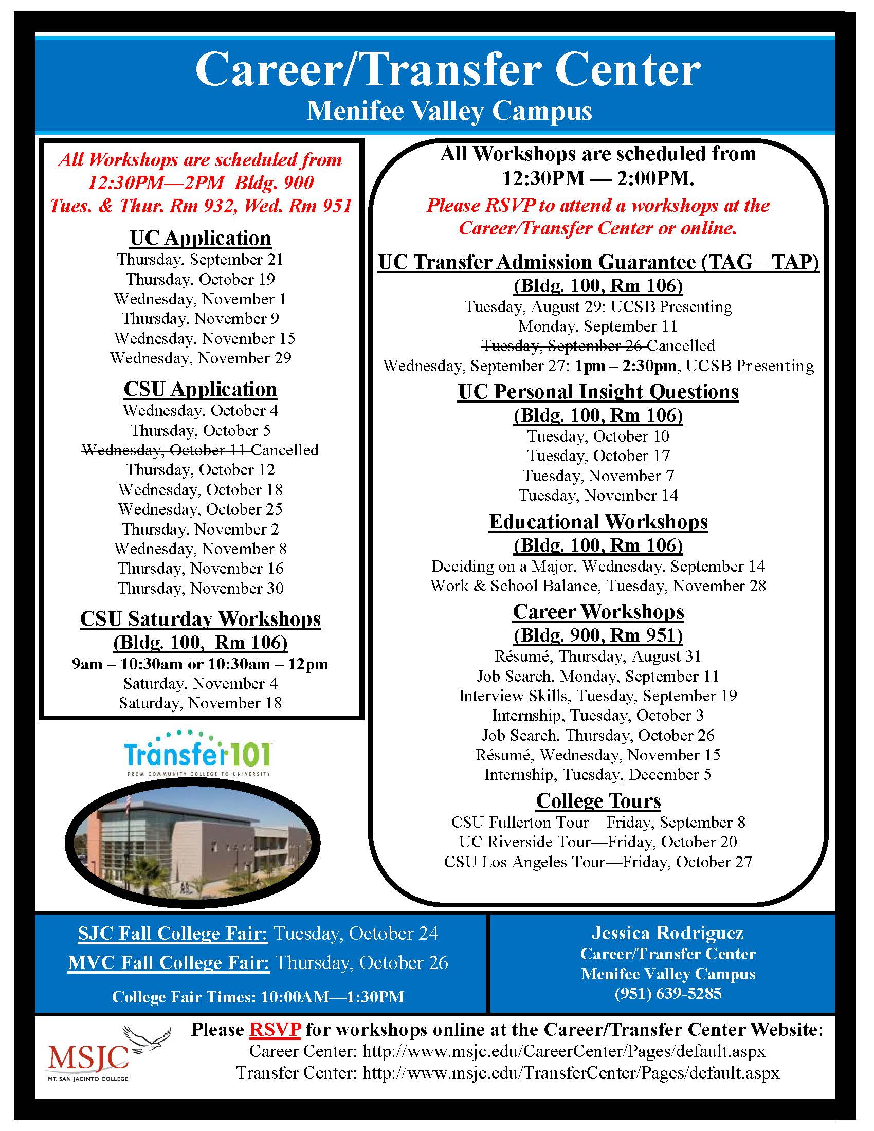 MSJC Events - University of California Application Workshop