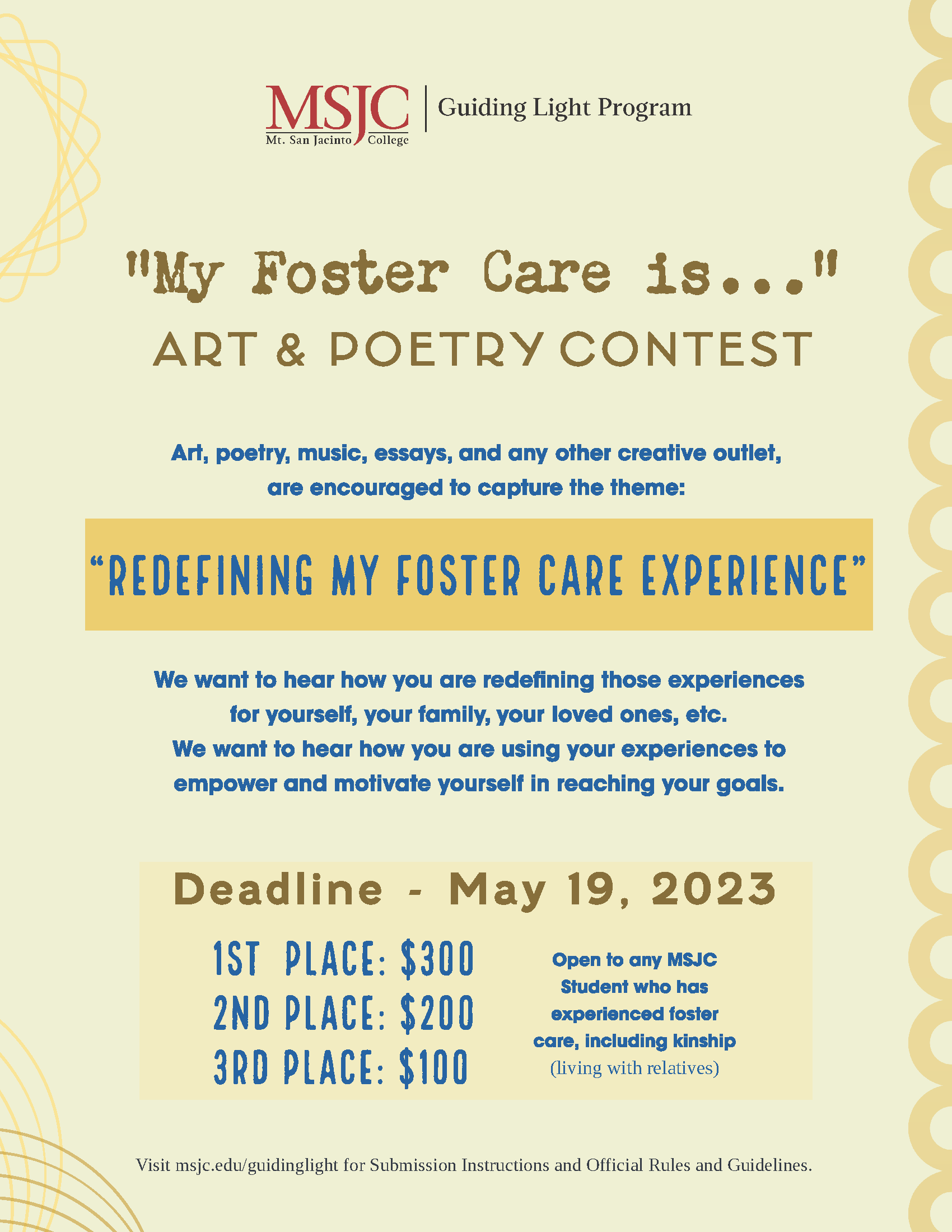 Art and Poetry Contest flyer