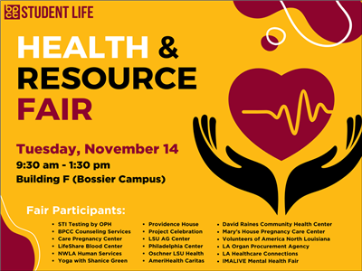 BPCC Events Calendar - BPCC Health & Resource Fair