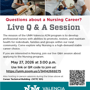 Image for: UNM-V Nursing Program Live Q&A Session