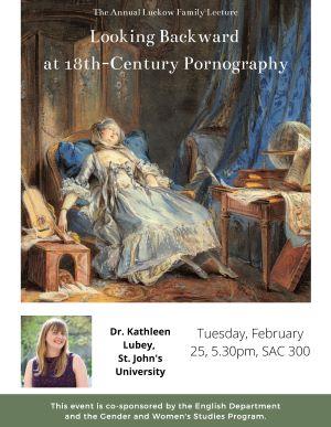 Villanova University Calendar - Villanova English Annual Luckow Lecture:  â€œLooking Backward at Eighteenth-Century Pornography\