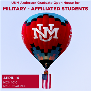 Image for: UNM Anderson Graduate Open House for Military-Affiliated Students