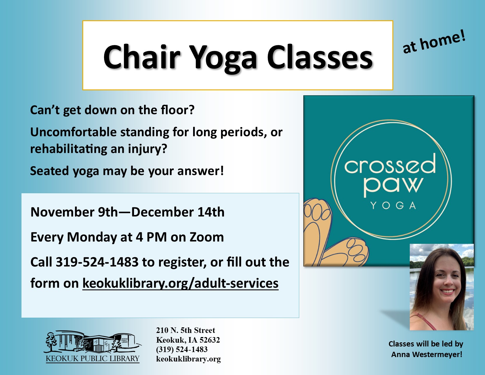 chair yoga poster