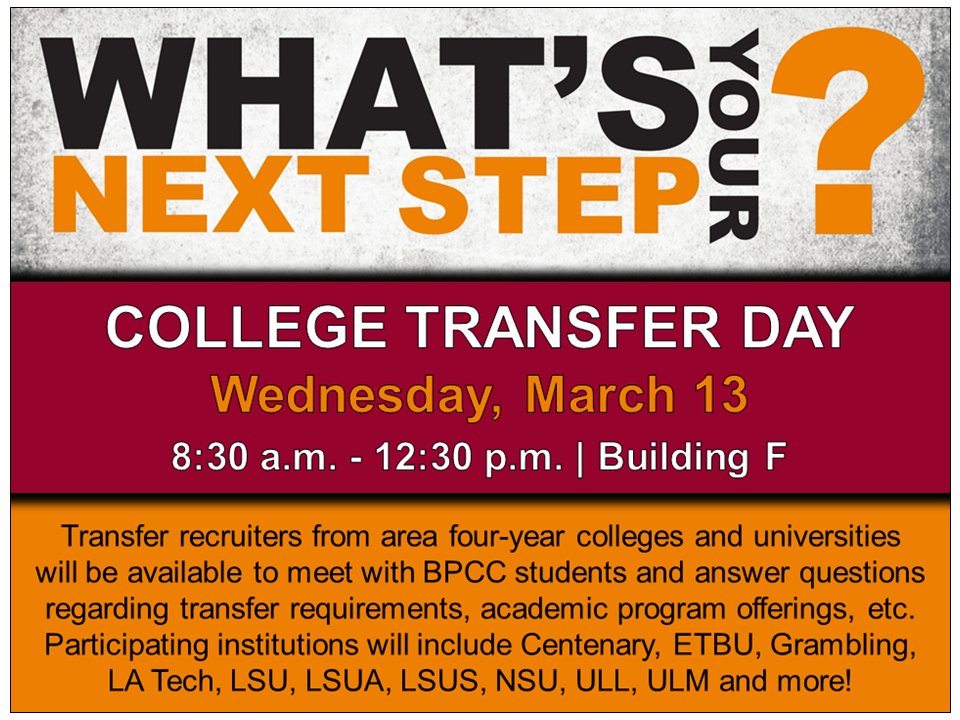 BPCC Events Calendar - College Transfer Day
