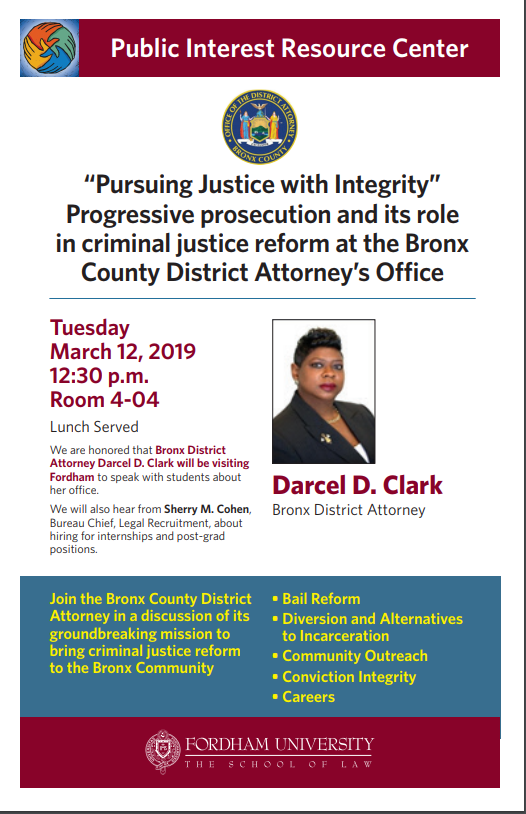Fordham University School of Law - Bronx DA Information Session