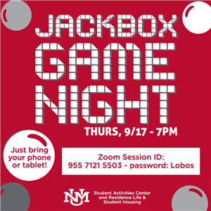Student Activities Jackbox Game Night