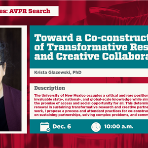 Image for: Open Forum: Dr. Krista Glazewski, "Toward a Co-constructed Vision of Transformative Research and Creative Collaboratives"