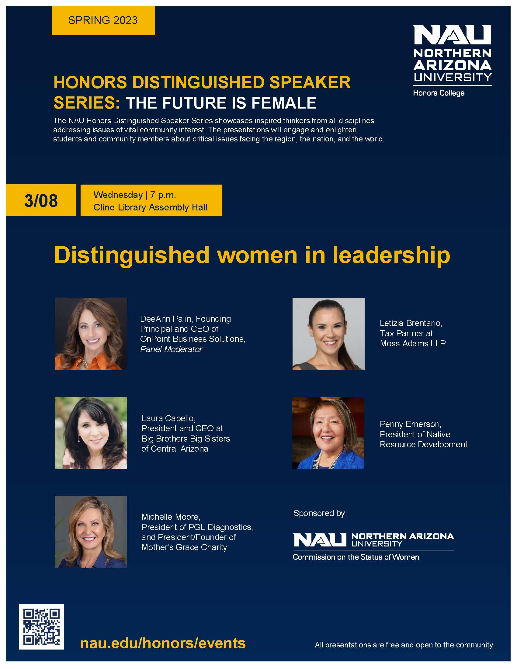 NAU Events - Women in Leadership Distinguished Speaker Series: The Future  Is Female