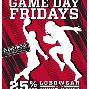 Image for: Game Day Fridays Sale - UNM Bookstores 