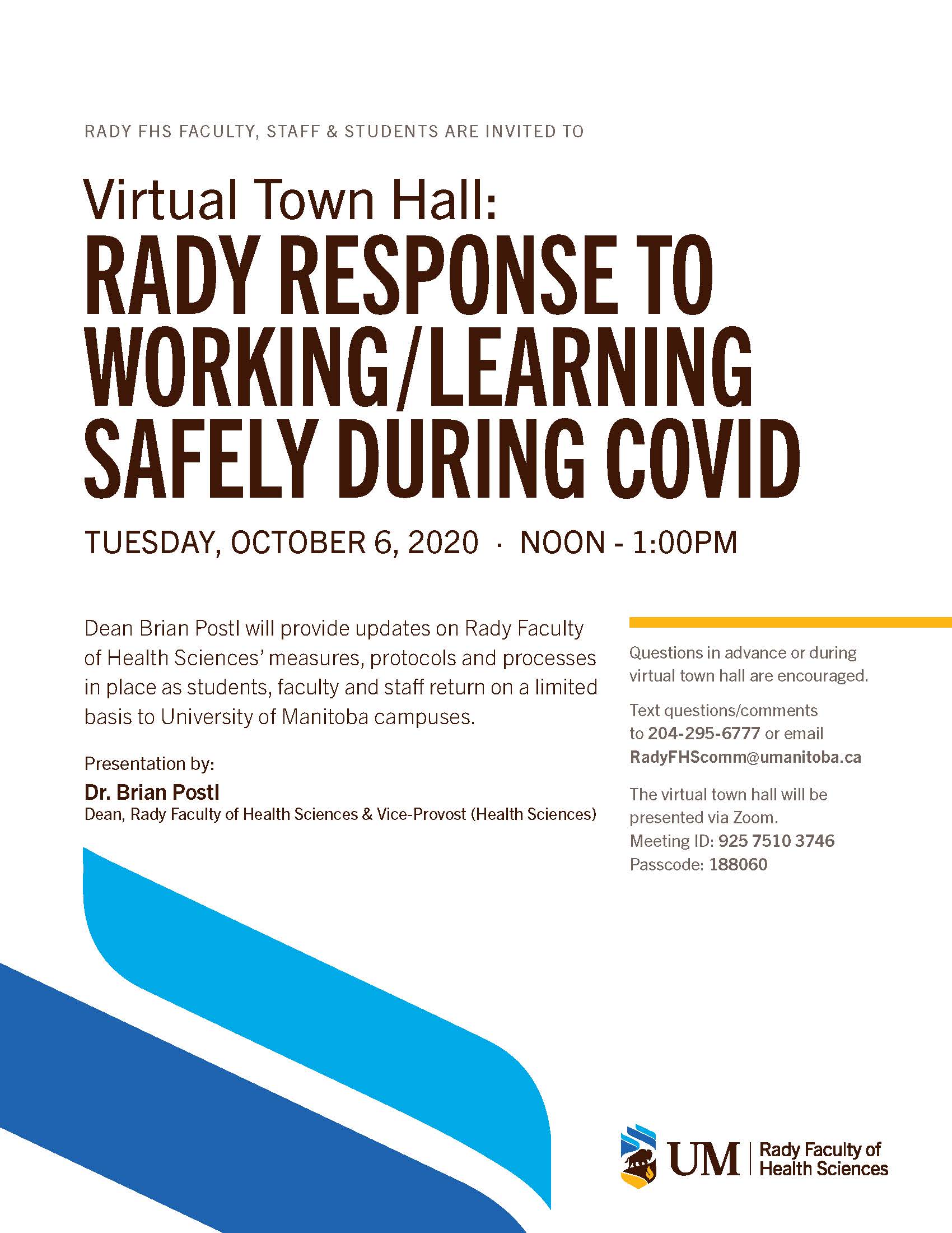 Health Sciences Virtual Town Hall Rady Response To Working Learning Safely During Covid