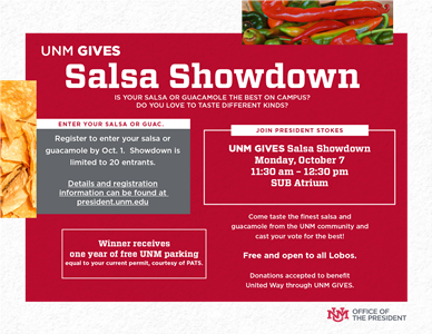 UNM Events Calendar UNM Gives Salsa Cook off