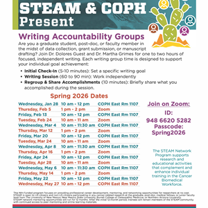 Image for: STEAM & COPH Presents: Writing Accountability Groups