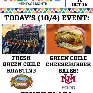 Image for: Bueno Green Chile Roasting & Green Chile Cheeseburgers - A Hispanic Heritage Month Event