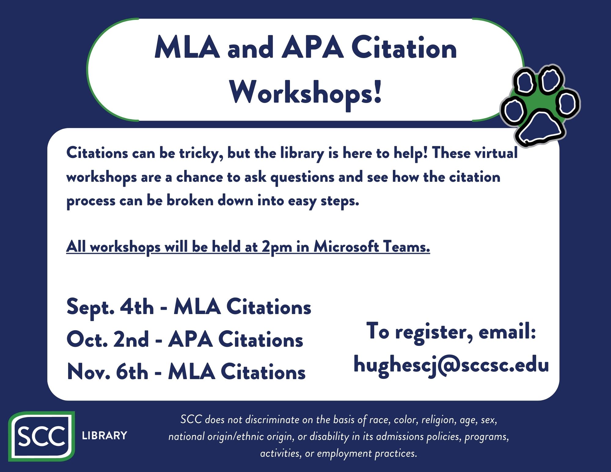 Spartanburg Community College - APA Citation Workshop